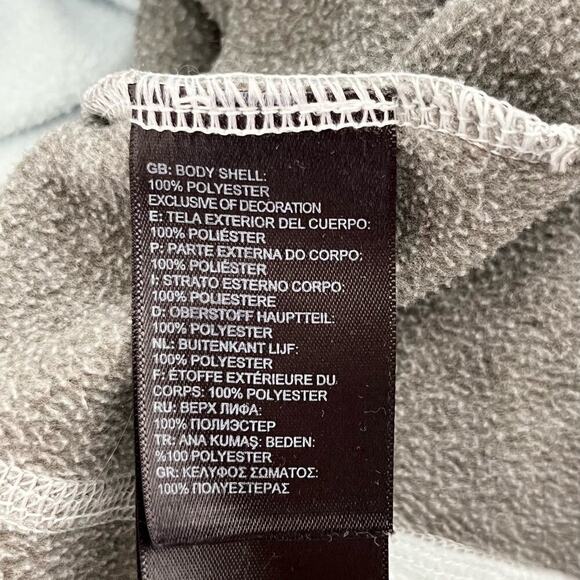 The North Face Girls Glacier Quarter Zip Fleece Sweater Jacket Blue Gray, Large - Picture 10 of 12